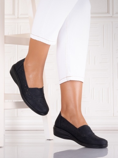 Pantofi dama casual Negri din Piele Ecologica Audara - Img 3
