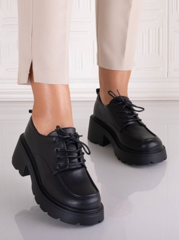 Pantofi dama casual Negri din Piele Ecologica Misayna