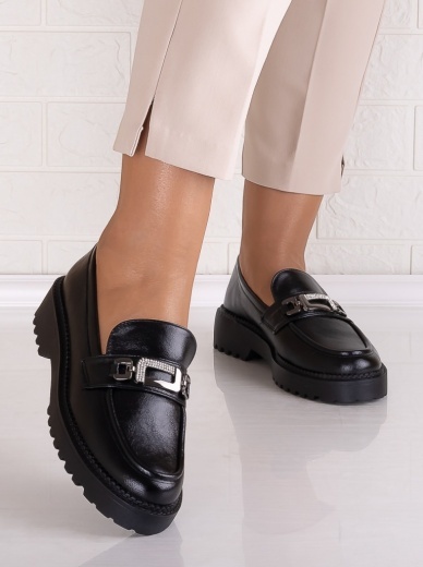 Pantofi dama casual Negri din Piele Ecologica Morgana - Img 5