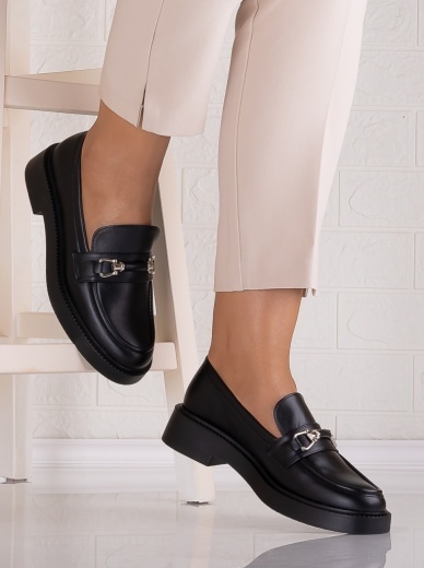 Pantofi dama casual Negri din Piele Ecologica Rashida - Img 3