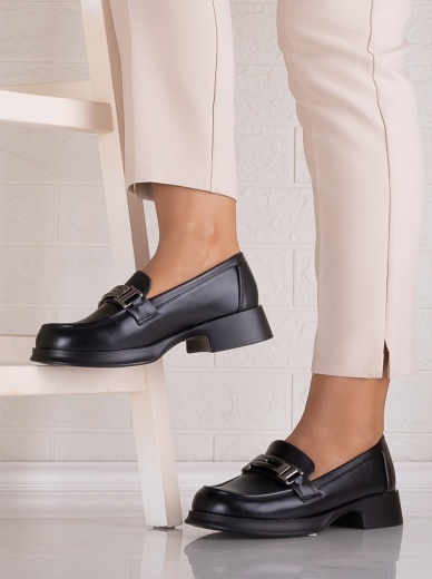 Pantofi dama casual Negri din Piele Ecologica Vanora - Img 3