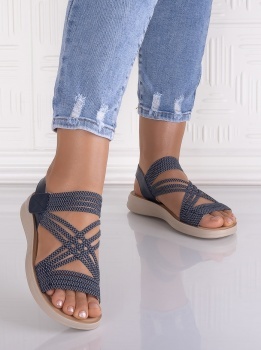 Sandale dama Albastrii din Material Textil Waldan