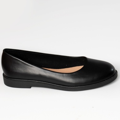 Γυναικείες μαύρες μπαλαρίνες από eco leather nusi - Img 4