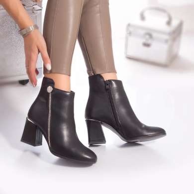 Γυναικείες μπότες eco leather lilo μαύρο - Img 4