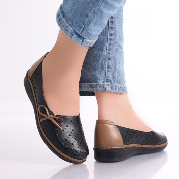Κυρίες Casual Shoes Μαύρο/Χακί σε Eco Leather Norte - Img 3