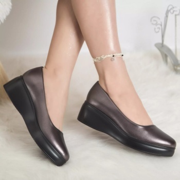 Παπούτσια πλατφόρμας amalya gun eco leather - Img 3