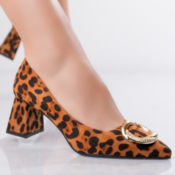 Berga γυναικεία παπούτσια με animal print από οργανικό δέρμα - Img 3