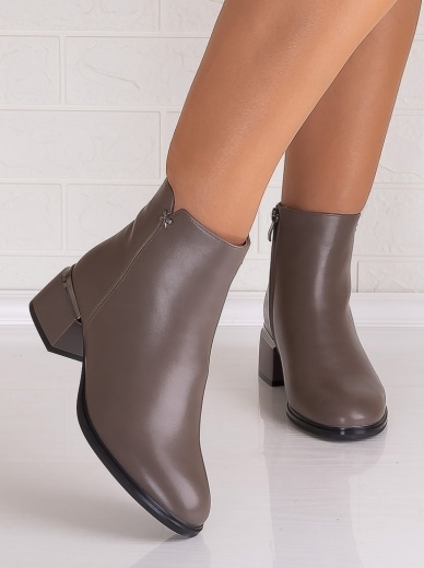 Botine Dama Gri din Piele Ecologica Empira - Img 4