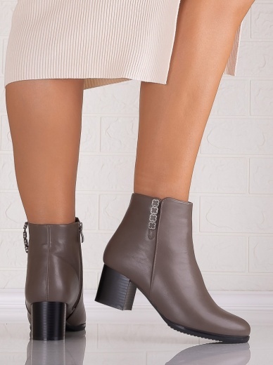 Botine Dama Imblanite Gri din Piele Ecologica Omania - Img 5
