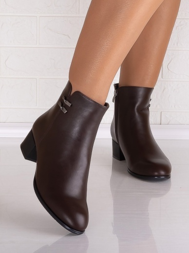 Botine Dama Imblanite Maro din Piele Ecologica Samilia - Img 5