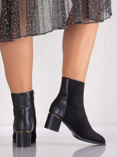 Botine Dama Negre din Piele Ecologica Intoarsa Cresida - Img 4