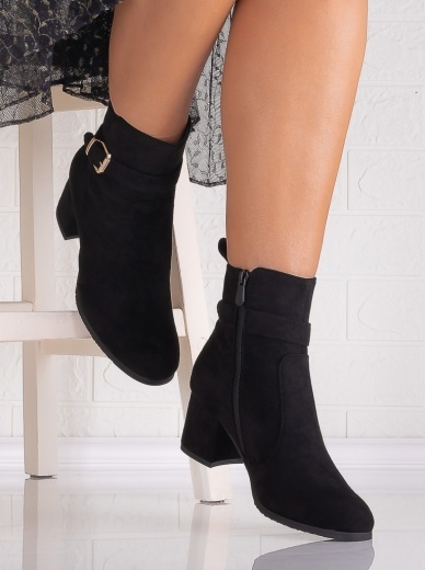 Botine Dama Negre din Piele Ecologica Intoarsa Rotal - Img 3