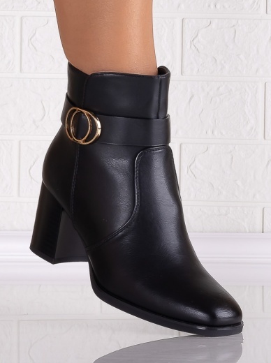 Botine Dama Negre din Piele Ecologica Zirelia - Img 2