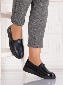Pantofi casual Negrii dama din Piele Ecologica Assia - Img 2