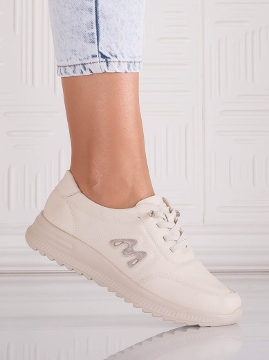 Pantofi dama Casual Bej din Piele Ecologica Arela - Img 2