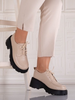 Pantofi dama casual Bej din Piele Ecologica Misayna - Img 2
