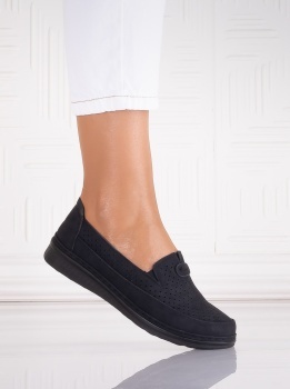 Pantofi dama casual Negri din Piele Ecologica Atinos - Img 3