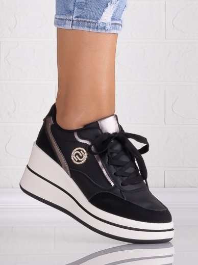 Pantofi dama casual Negri din Piele Ecologica Samyla - Img 2