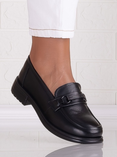 Pantofi dama casual Negri din Piele Naturala Ainosa - Img 2