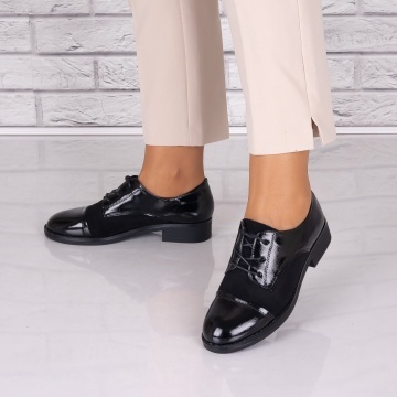 Pantofi dama casual Negri piele ecologica Capricia