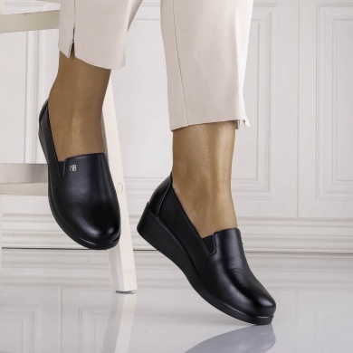 Pantofi dama cu platforma Negri din Piele Ecologica Ayola - Img 3