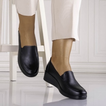 Pantofi dama cu platforma Negri din Piele Ecologica Etoma - Img 3