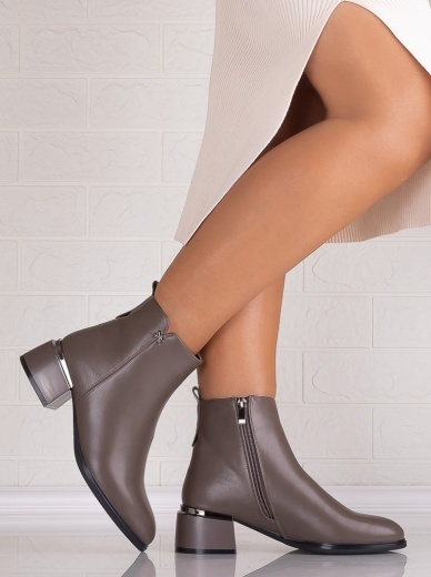 Botine Dama Gri din Piele Ecologica Empira - Img 2