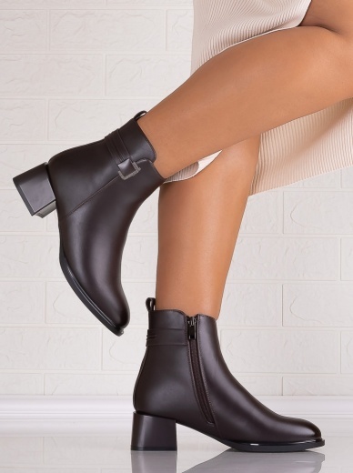 Botine Dama Imblanite Maro din Piele Ecologica Lilita