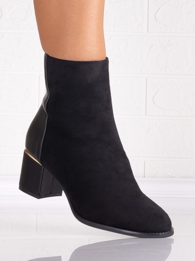 Botine Dama Negre din Piele Ecologica Intoarsa Cresida - Img 2
