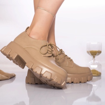 Casual παπούτσια elaine eco leather μπεζ - Img 4