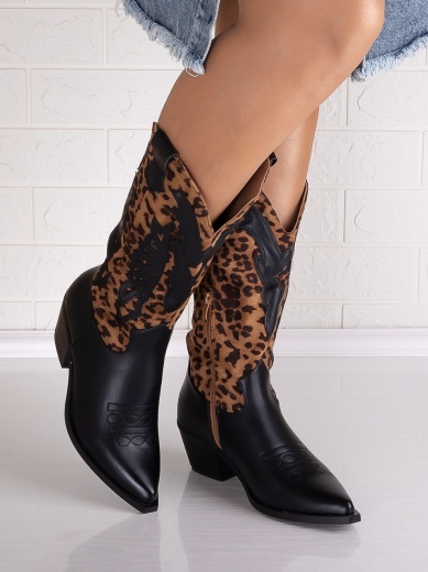 Cizme dama Animal Print din Piele Ecologica Katyana - Img 5