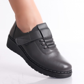 Magaly Γυναικεία Γκρι Eco Leather Casual παπούτσια