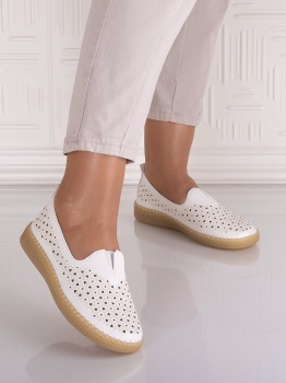 Pantofi casual Alb dama din Piele Ecologica Belvina - Img 5