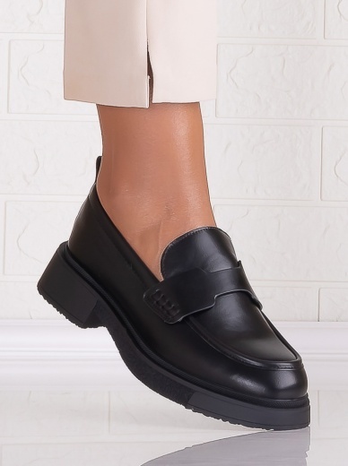 Pantofi dama casual Negri din Piele Ecologica Jazina