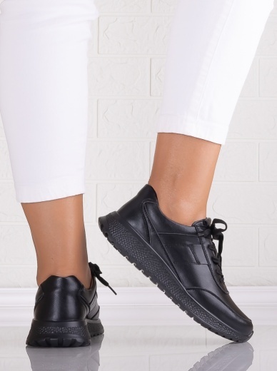 Pantofi dama casual Negri din Piele Naturala Jenina - Img 5
