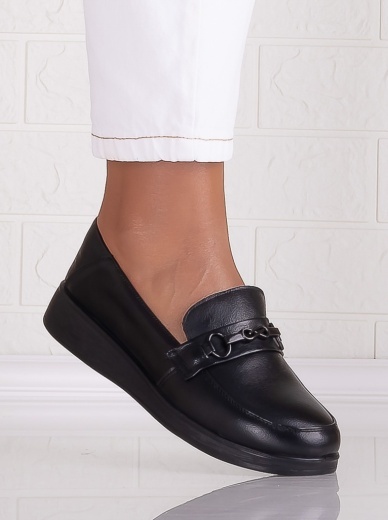 Pantofi dama casual Negri din Piele Naturala Sacaya