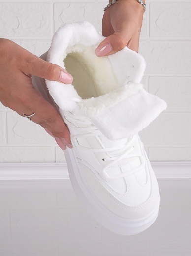 Sneakers dama Imblaniti Albi din Piele Ecologica Elizze - Img 3
