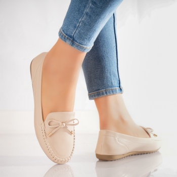 Γυναικεία casual παπούτσια Beige Eco Leather Amelia - Img 3