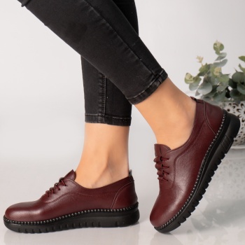 Κυρίες κόκκινα παπούτσια eco leather adina - Img 3