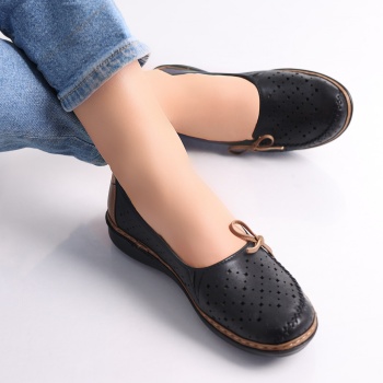 Κυρίες Casual Shoes Μαύρο/Χακί σε Eco Leather Norte - Img 5