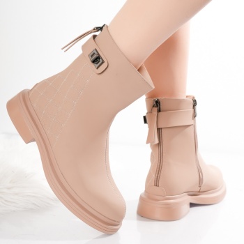 Μπότες από βιολογικό δέρμα Malina Khaki Ladies' Boots - Img 2
