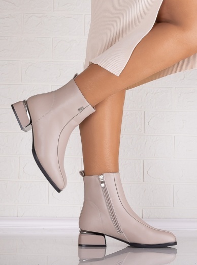 Botine Dama Imblanite Bej din Piele Ecologica Vidaria - Img 5