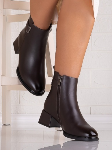 Botine Dama Imblanite Maro din Piele Ecologica Lilita - Img 3