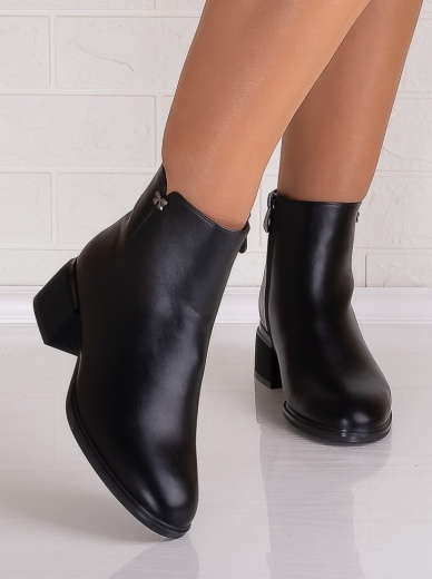 Botine Dama Negre din Piele Ecologica Empira - Img 5