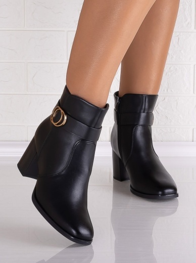 Botine Dama Negre din Piele Ecologica Zirelia - Img 5