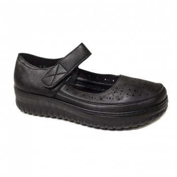 Casual μαύρα γυναικεία παπούτσια από eco leather banvi - Img 5