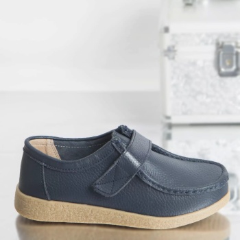 Casual παπούτσια chloly navy φυσικό δέρμα - Img 2