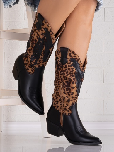 Cizme dama Animal Print din Piele Ecologica Katyana - Img 2