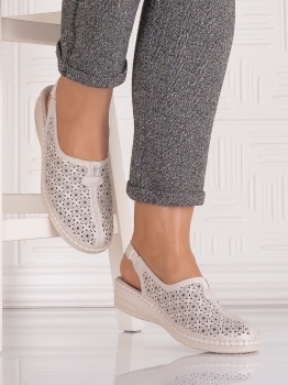 Pantofi casual Bej dama din Piele Ecologica Adnana - Img 3