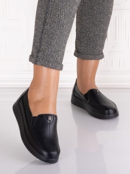 Pantofi casual Negrii dama din Piele Ecologica Romason - Img 5